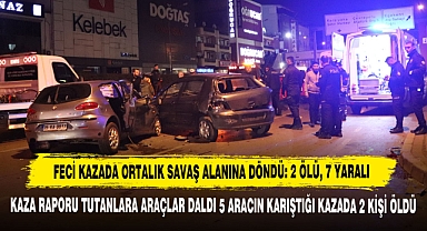 Feci Kazada Ortalık Savaş Alanına Döndü: 2 Ölü, 7 Yaralı