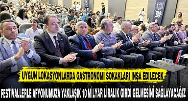 FESTİVALLERLE AFYONUMUZA YAKLAŞIK 10 MİLYAR LİRALIK GİRDİ GELMESİNİ SAĞLAYACAĞIZ