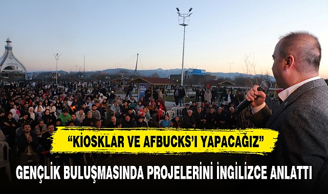 GENÇLİK BULUŞMASINDA PROJELERİNİ İNGİLİZCE ANLATTI