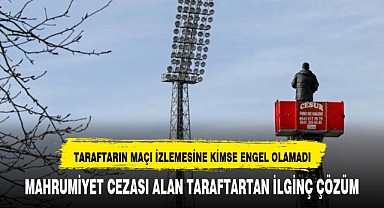 GÜLÜMSETEN KARE: MAÇI BAKIN NEREDEN İZLEDİ