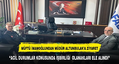 İl Müftüsü İl Afet ve Acil Durum Müdürünü Ziyaret Etti