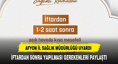 İL SAĞLIK MÜDÜRLÜĞÜ AFYONLULAR İÇİN PAYLAŞTI