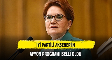 İYİ Parti Lideri Akşener'in Programı Belli Oldu