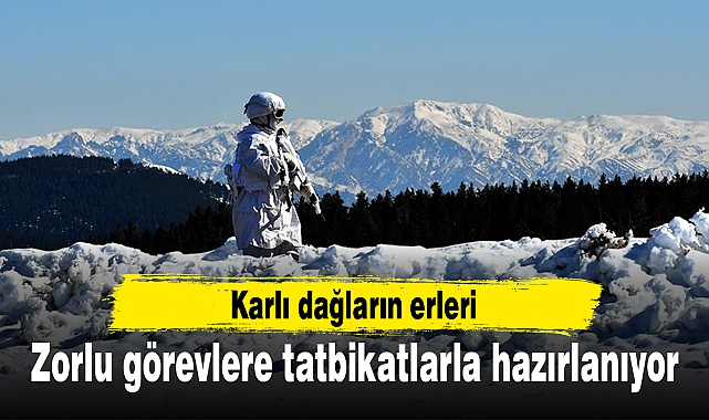Karlı dağların erleri zorlu görevlere tatbikatlarla hazırlanıyor