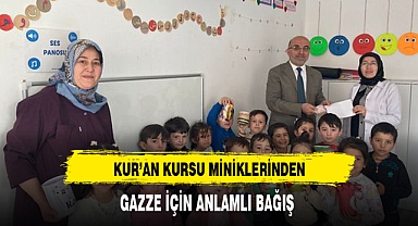 Kur'an Kursu Miniklerinden Anlamlı Bağış
