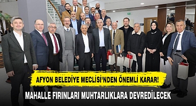 MAHALLE FIRINLARI MUHTARLIKLARA DEVREDİLECEK