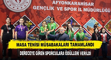Masa Tenisi Müsabakaları Tamamlandı