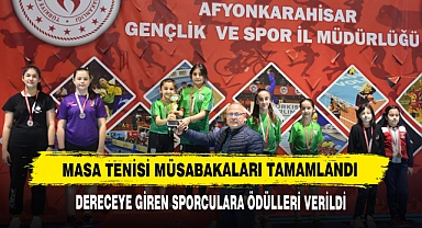 Masa Tenisi Müsabakaları Tamamlandı