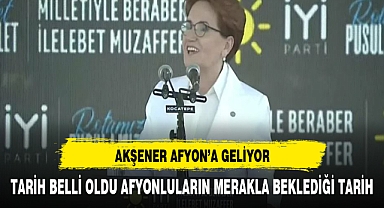 Meral Akşener Afyon'a geliyor: Tarih belli oldu