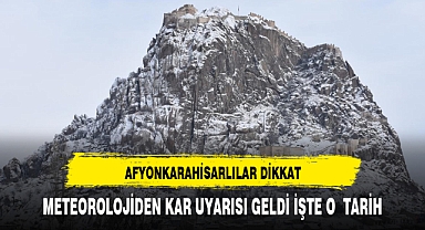 METEOROLOJİ UYARDI AFYON'A KAR GELİYOR