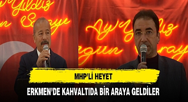 MHP'li Heyet Erkmen'de Kahvaltıda Bir Araya Geldi