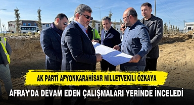 Milletvekili Özkaya Afray'da Devam Eden Çalışmaları Yerinde İnceledi