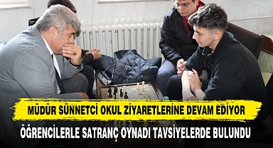Müdür Sünnetci Okul Ziyaretlerine Devam Ediyor