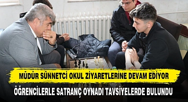 Müdür Sünnetci Okul Ziyaretlerine Devam Ediyor