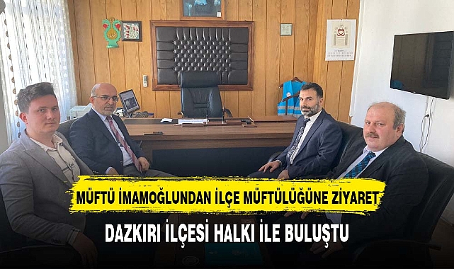 Müftü  İmamoğlu, Dazkırı İlçe Müftüsü  Korkmaz'a Ziyaret Etti