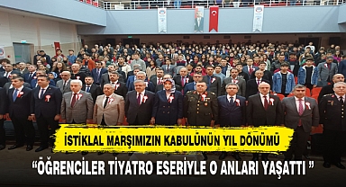 ÖĞRENCİLER TİYATRO ESERİYLE O ANLARI YAŞATTI