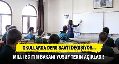 Okullarda Ders Saati Değişiyor...