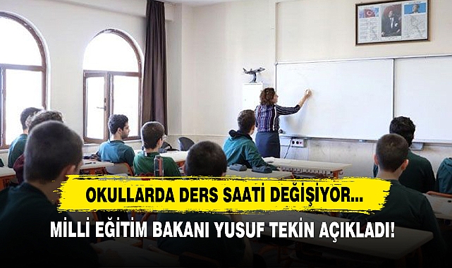 Okullarda Ders Saati Değişiyor...
