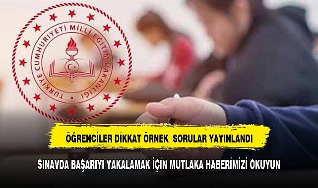 Ortak yazılı sınavın örnek soru kitapçıkları yayımlandı