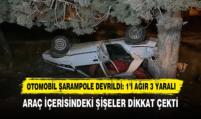 Otomobil Şarampole Devrildi: 1’i Ağır 3 Yaralı