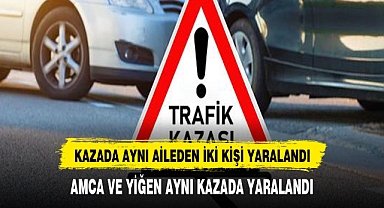 Otomobilin çarptığı motosiklette amca yeğen yaralandı