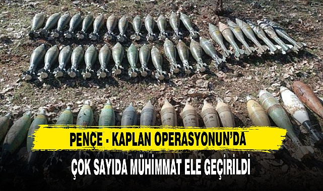 Pençe-Kaplan'da çok sayıda mühimmat ele geçirildi