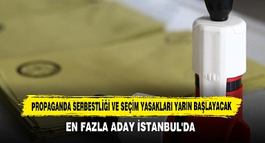 Propaganda Serbestliği ve Seçim Yasakları Yarın Başlayacak