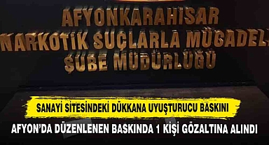 Sanayi Sitesindeki Dükkana Uyuşturucu Baskını