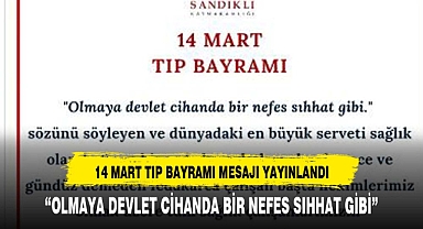 SANDIKLI KAYMAKAMLIĞINDAN 14 MART MESAJI