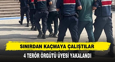 Sınırdan Kaçmaya Çalıştılar 4 Terör Örgütü Üyesi Yakalandı
