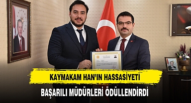 Şuhut'ta Başarılı Müdürler Ödüllendirildi