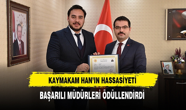 Şuhut'ta Başarılı Müdürler Ödüllendirildi