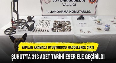 ŞUHUT’TA 313 ADET TARİHİ ESER ELE GEÇİRİLDİ