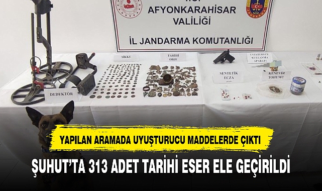 ŞUHUT’TA 313 ADET TARİHİ ESER ELE GEÇİRİLDİ