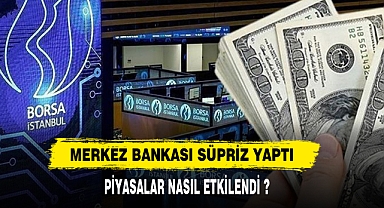 TCMB'nin sürpriz faiz kararının ardından Borsa coştu, dolar sert düştü!