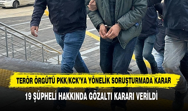 Terör Örgütü PKK/KCK’ya Yönelik Soruşturmada Karar