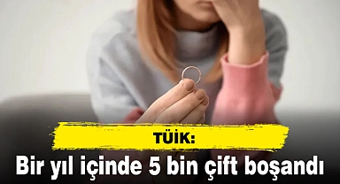 TÜİK: Bir yıl içinde 5 bin çift boşandı