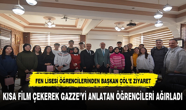 TÜRK TELEKOM FEN LİSESİNDEN BAŞKAN DR. MUSTAFA ÇÖL’E ZİYARET