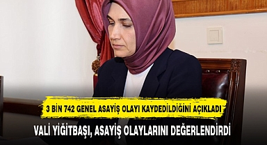 VALİ YİĞİTBAŞI, ASAYİŞ OLAYLARINI DEĞERLENDİRDİ