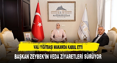 Vali Yiğitbaşı Makamda Kabul Etti Başkan Zeybek Veda Ziyaretlerini Sürdürüyor