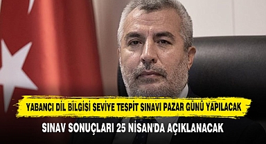 Yabancı Dil Bilgisi Seviye Tespit Sınavı Pazar Günü Yapılacak