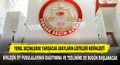 Yerel Seçimlerde Yarışacak Adayların Listeleri Kesinleşti