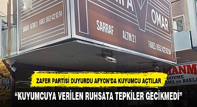 Zafer Partisi’nden açıklama: Afyon’da Suriyeliler kuyumcu açtı