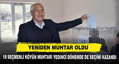 18 Seçmenli Köyün Muhtarı Yedinci Dönemde De Seçimi Kazandı