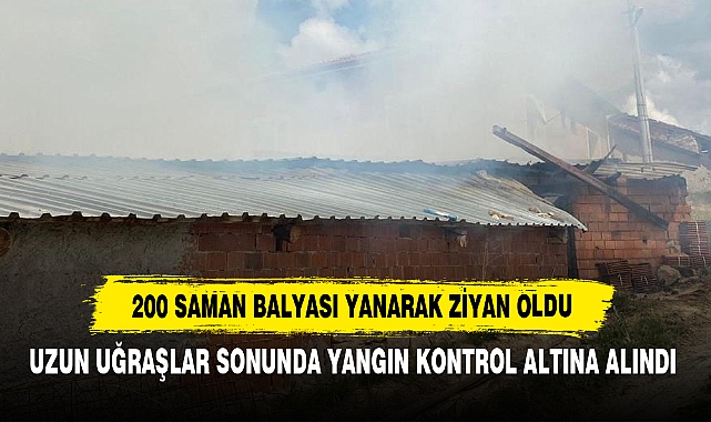 200 Saman Balyası Yanarak Ziyan Oldu