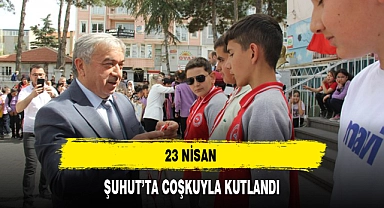 23 NİSAN ŞUHUT'TA COŞKUYLA KUTLANDI