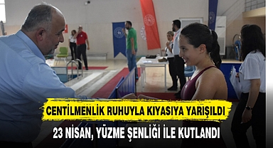 23 NİSAN, YÜZME ŞENLİĞİ İLE KUTLANDI