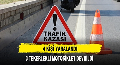 3 TEKERLEKLİ MOTOSİKLET DEVRİLDİ