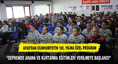 AFAD'DAN 100. YILA ÖZEL EĞİTİM