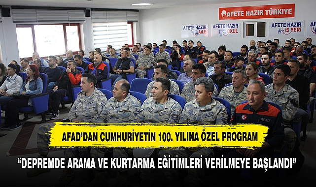 AFAD'DAN 100. YILA ÖZEL EĞİTİM